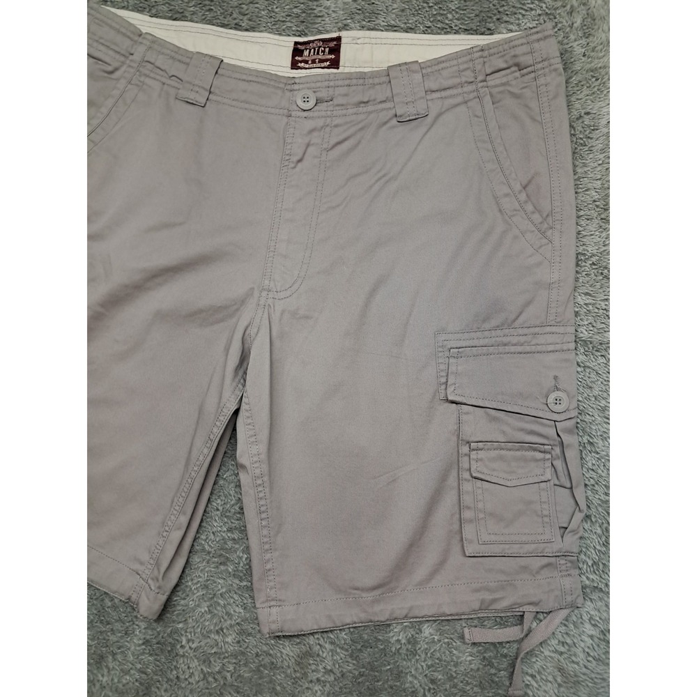 Match & Matchstick Cargo Shorts Mens Sz 40 Khaki Dress Chino Work Pockets Flat - Picture 4 of 14